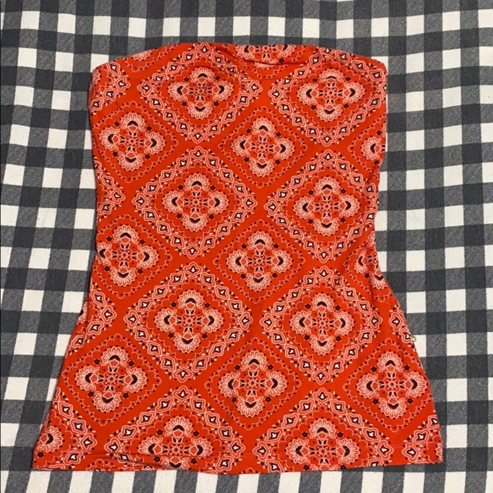 Nollie Red Bandana Tube Top Cami